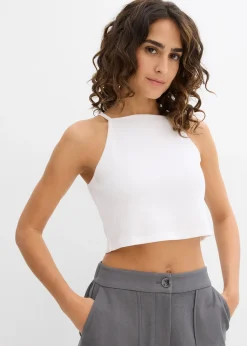 Femme bonprix T-Shirts & Tops|Top côtelé 100% coton