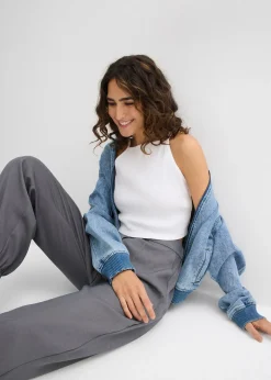 Femme bonprix T-Shirts & Tops|Top côtelé 100% coton