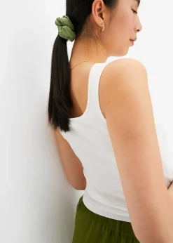 Femme bonprix Tricots De Peau|Basiques|Top côtelé 100% coton