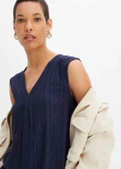 bonprix Top en broderie anglaise|Femme T-Shirts & Tops