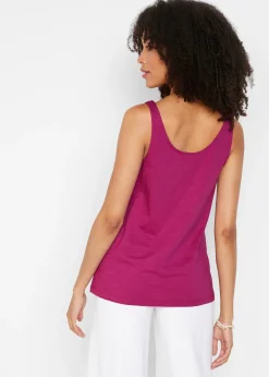 bonprix Top en coton à détails nœuds|Femme T-Shirts & Tops