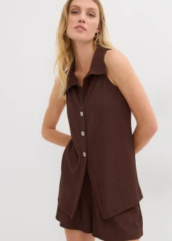 Femme bonprix T-Shirts & Tops|Top en crêpe texturé