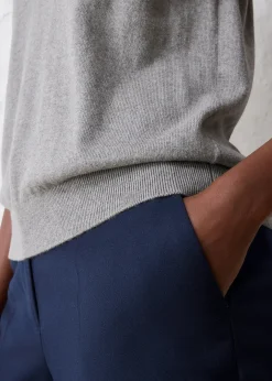 Femme bonprix Maille|Premium|Top en fine maille avec soie et col polo