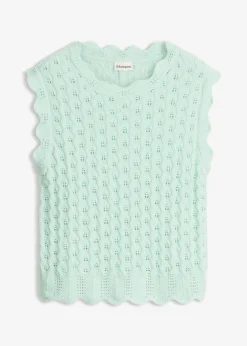bonprix Top en maille 100% coton|Femme Maille|T-Shirts & Tops