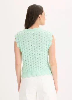 bonprix Top en maille 100% coton|Femme Maille|T-Shirts & Tops