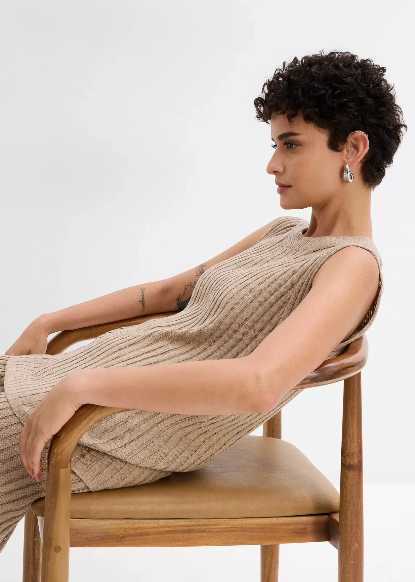 Femme bonprix Maille|Deux Pièces & Ensembles|Top en maille de viscose mélangée