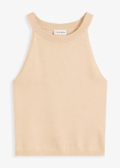 Femme bonprix T-Shirts & Tops|Top en maille métallisée