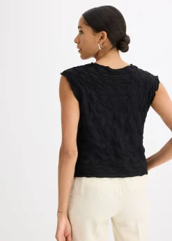 Femme bonprix T-Shirts & Tops|Top en matière texturée