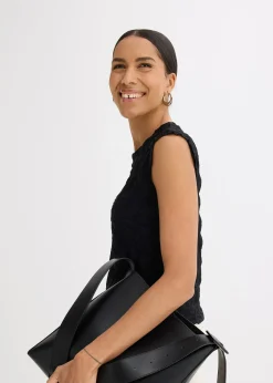 Femme bonprix T-Shirts & Tops|Top en matière texturée