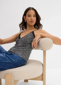 Femme bonprix T-Shirts & Tops|Top en mesh à fines bretelles