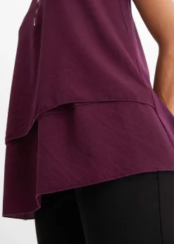 Femme bonprix Chemisiers|T-Shirts & Tops|Top en viscose à encolure zippée