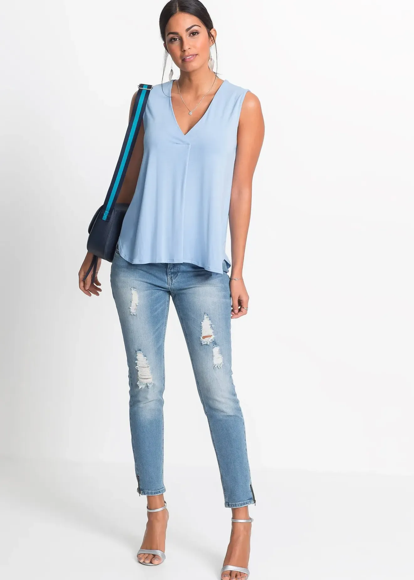 bonprix Top en viscose douce et extensible|Femme T-Shirts & Tops