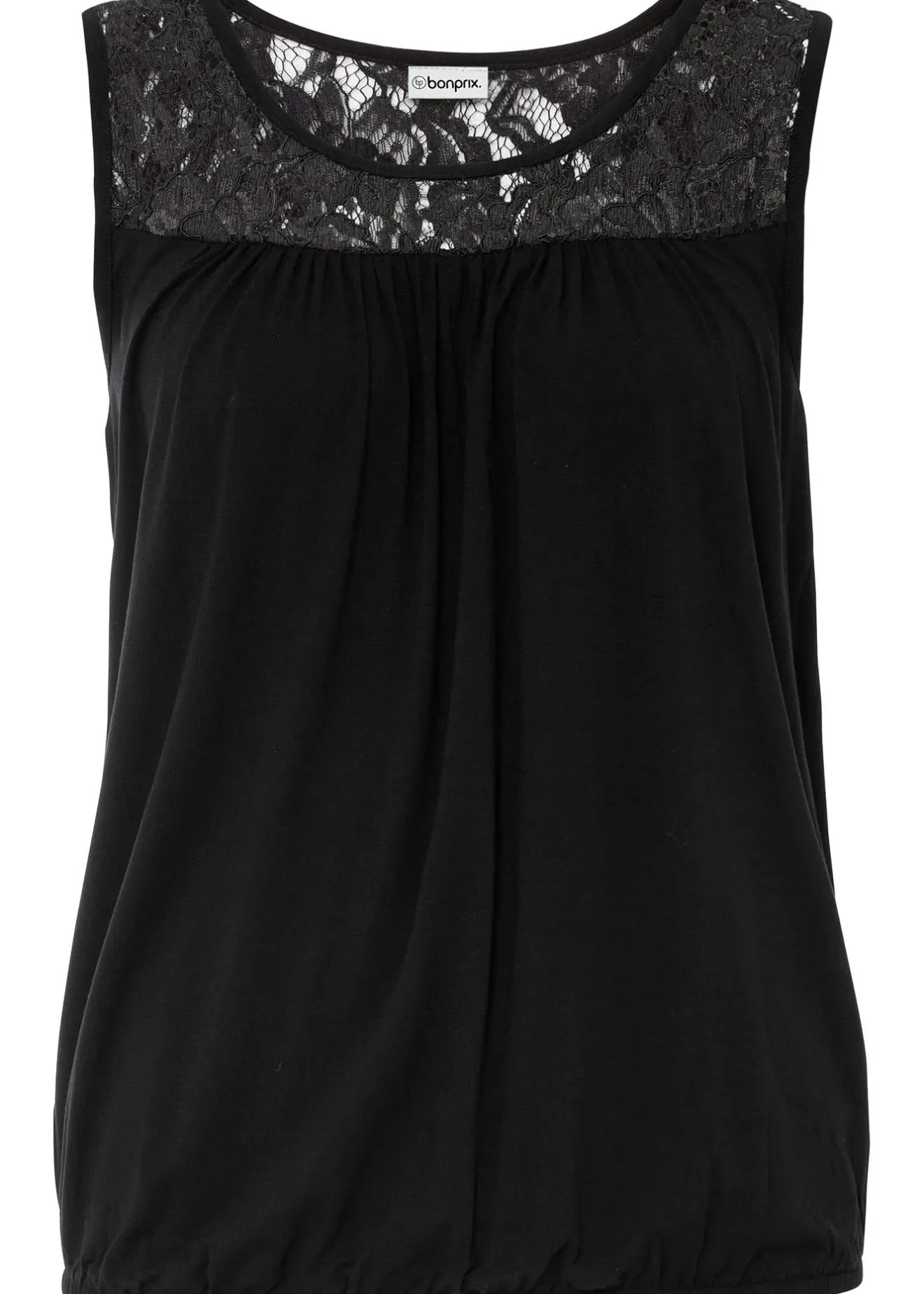 Femme bonprix T-Shirts & Tops|Top en viscose extensible et dentelle