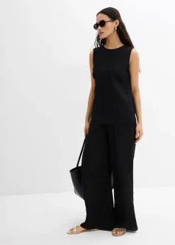 bonprix Top en viscose mélangée, effet froissé|Femme Deux Pièces & Ensembles|Chemisiers