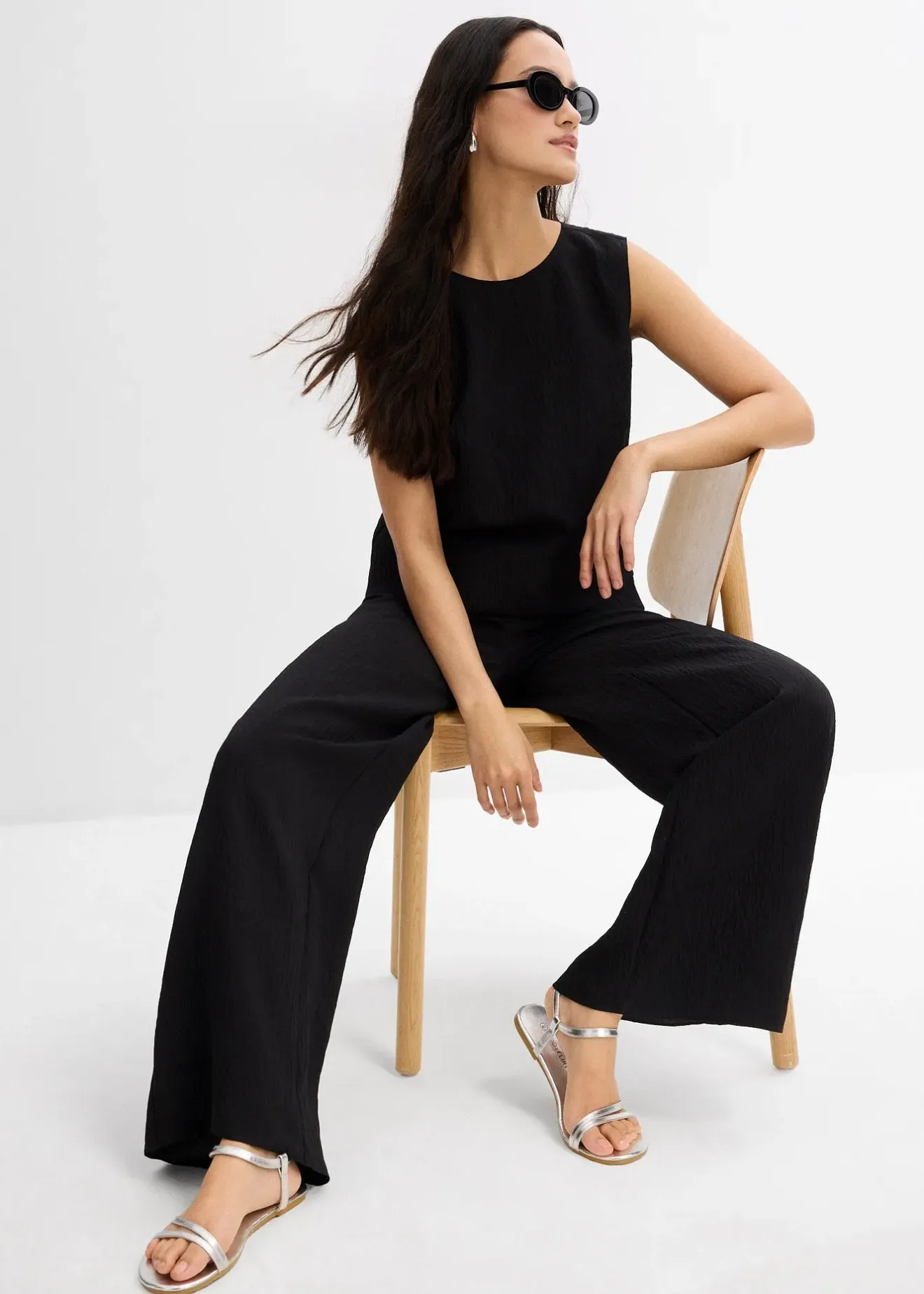 bonprix Top en viscose mélangée, effet froissé|Femme Deux Pièces & Ensembles|Chemisiers