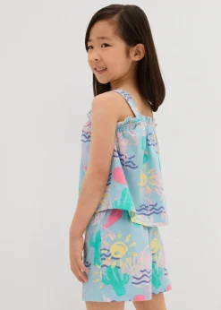 Enfant bonprix Vêtements Enfant|Filles 2-8 Ans·T-Shirts & Chemisiers|Top et short 100% coton (ens. 2 pces)