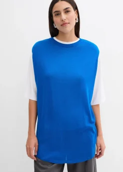 bonprix Top fluide en maille de viscose, coupe ballon|Femme Maille|T-Shirts & Tops