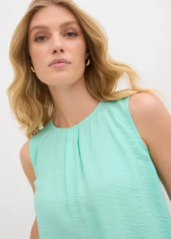 Femme bonprix Chemisiers|T-Shirts & Tops|Top fluide sans manches en viscose mélangée