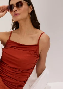 Femme bonprix T-Shirts & Tops|Top froncé à fines bretelles