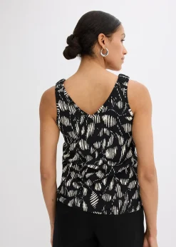 bonprix Top imprimé en jersey texturé|Femme T-Shirts & Tops