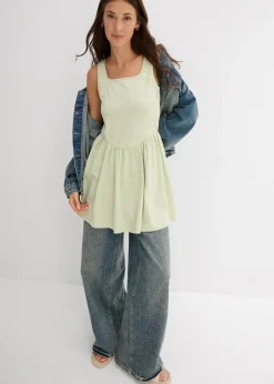 Femme bonprix T-Shirts & Tops|Top long en coton extensible