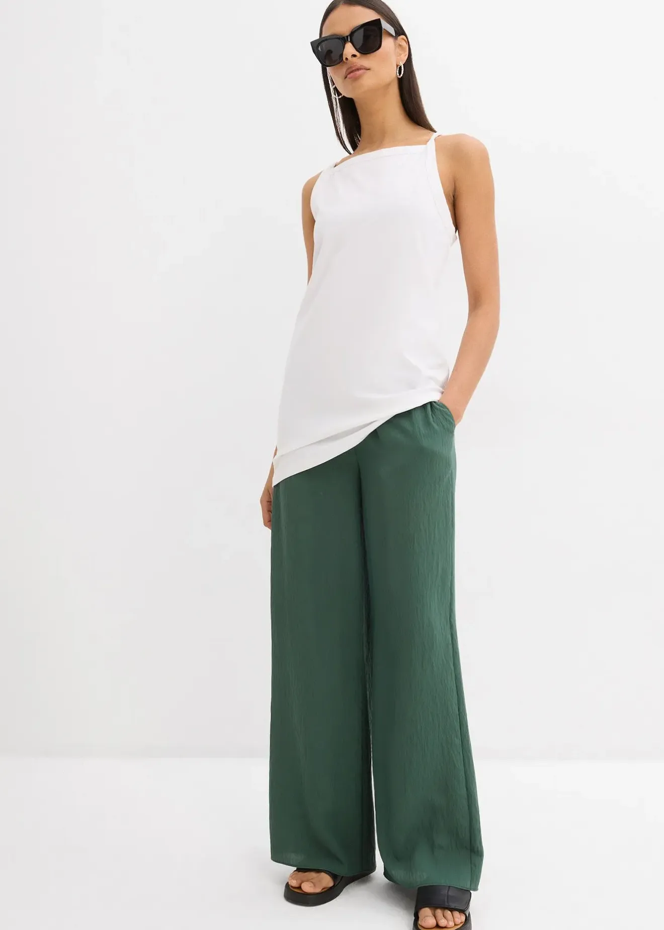 Femme bonprix T-Shirts & Tops|Top long en coton extensible