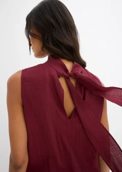 bonprix Top long et texturé en viscose mélangée|Femme Deux Pièces & Ensembles|T-Shirts & Tops