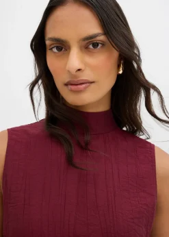 bonprix Top long et texturé en viscose mélangée|Femme Deux Pièces & Ensembles|T-Shirts & Tops