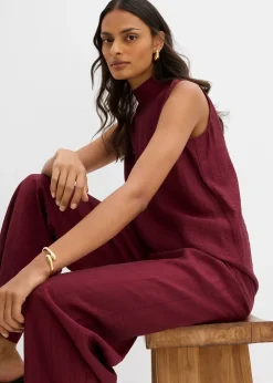 bonprix Top long et texturé en viscose mélangée|Femme Deux Pièces & Ensembles|T-Shirts & Tops