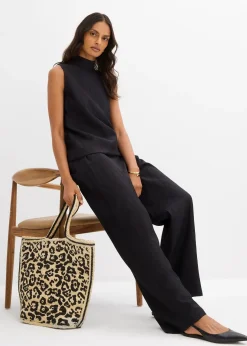 Femme bonprix Deux Pièces & Ensembles|T-Shirts & Tops|Top long et texturé en viscose mélangée