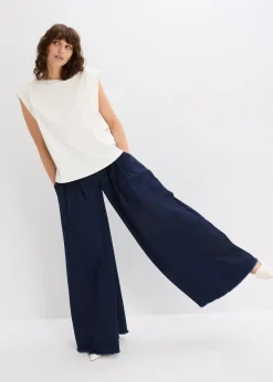 Femme bonprix T-Shirts & Tops|Top oversize avec mancherons en bord-côte