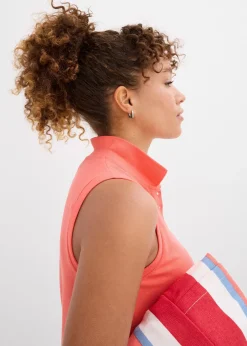 bonprix Top polo 100% coton|Femme Basiques|T-Shirts & Tops