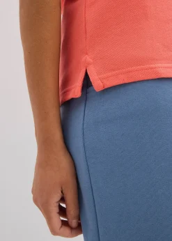 bonprix Top polo 100% coton|Femme Basiques|T-Shirts & Tops