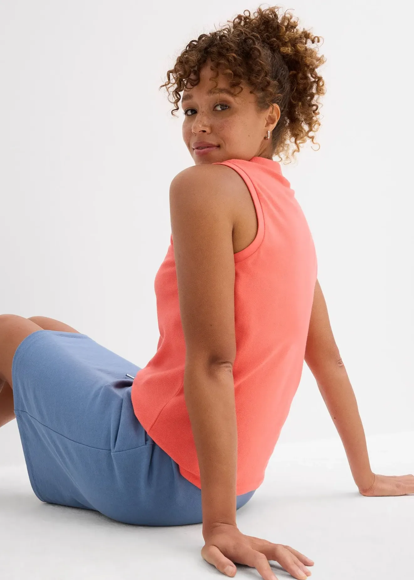 bonprix Top polo 100% coton|Femme Basiques|T-Shirts & Tops