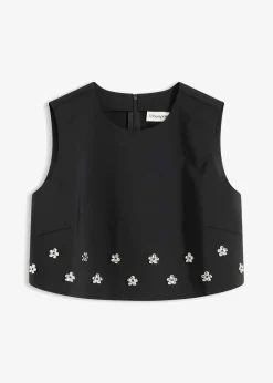 Femme bonprix Chemisiers|T-Shirts & Tops|Top sans manches en coton mélangé