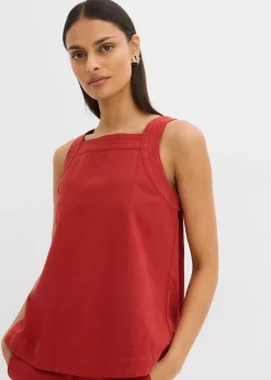 Femme bonprix Chemisiers|Top sans manches en viscose mélangée, à nouer dans le dos