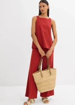 Femme bonprix Chemisiers|Top sans manches en viscose mélangée, à nouer dans le dos