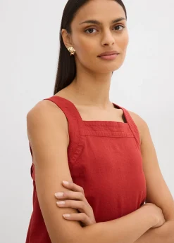 Femme bonprix Chemisiers|Top sans manches en viscose mélangée, à nouer dans le dos