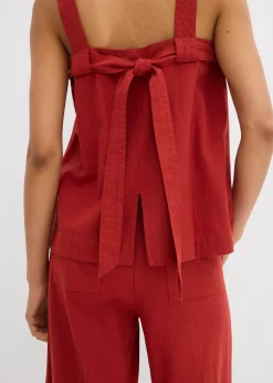 Femme bonprix Chemisiers|Top sans manches en viscose mélangée, à nouer dans le dos