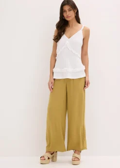 bonprix Top volanté à fines bretelles|Femme T-Shirts & Tops