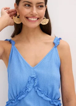 Femme bonprix T-Shirts & Tops|Top volanté à fines bretelles