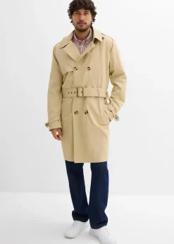 bonprix Trench-coat déperlant avec capuche amovible|Homme Vestes