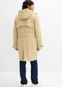 bonprix Trench-coat déperlant avec capuche amovible|Homme Vestes