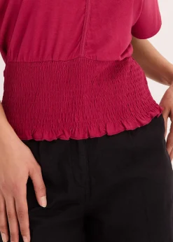 bonprix T-shirt à base smockée|Femme T-Shirts & Tops