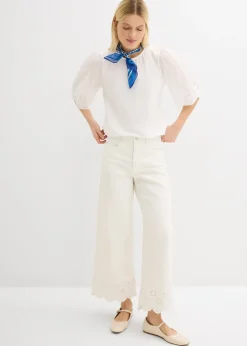 bonprix T-shirt à broderie anglaise|Femme T-Shirts & Tops