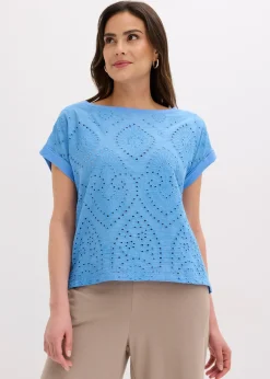 bonprix T-shirt à broderies anglaises|Femme T-Shirts & Tops