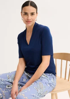 bonprix T-shirt à col calice|Femme T-Shirts & Tops