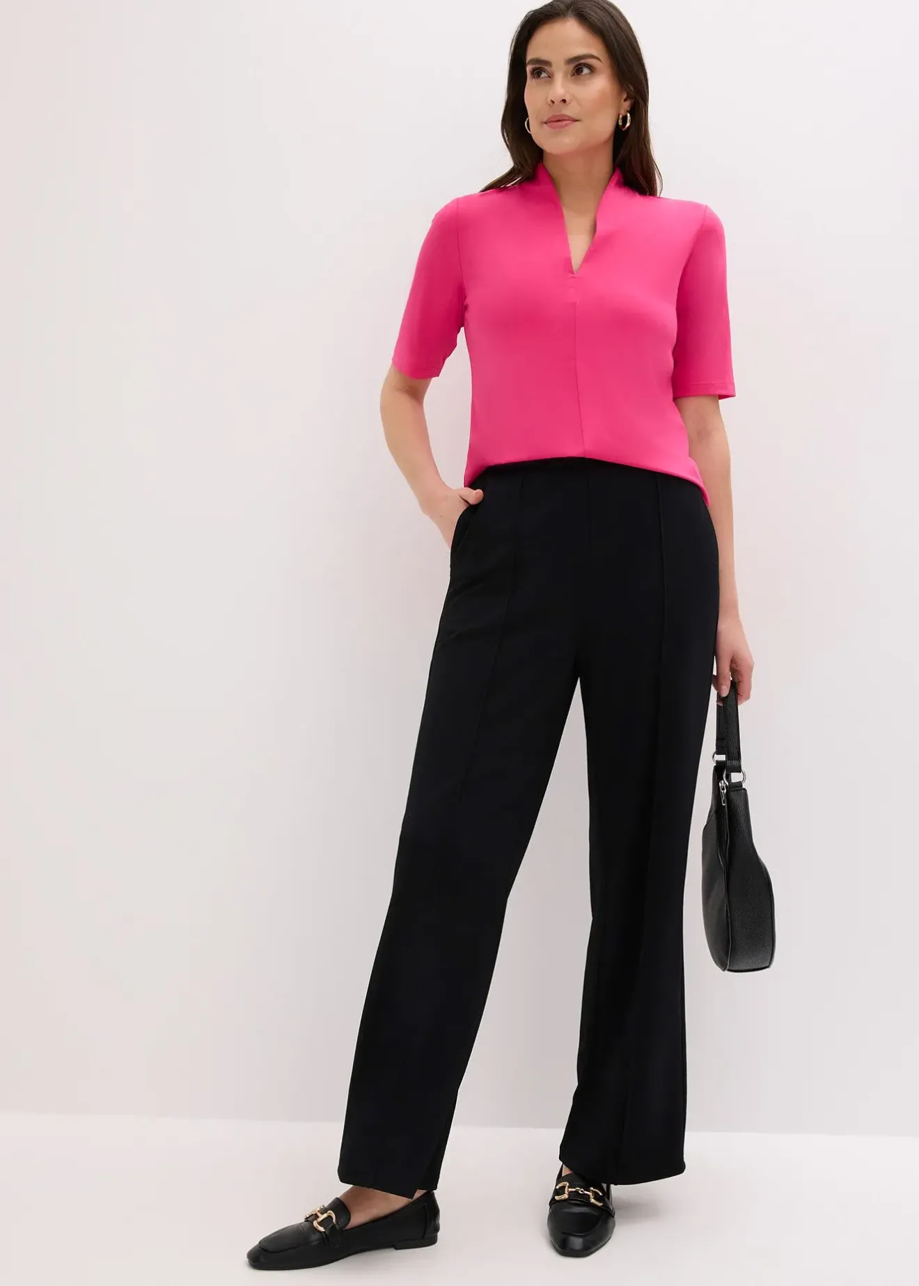 Femme bonprix T-Shirts & Tops|T-shirt à col calice