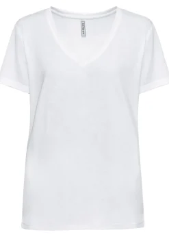 Femme bonprix Basiques|T-Shirts & Tops|T-shirt à col en V