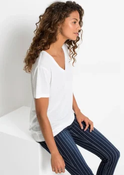 Femme bonprix Basiques|T-Shirts & Tops|T-shirt à col en V